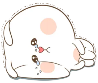 😌 khóc, buồn, nước mắt, vệt trắng, hoạt hình, cảm xúc telegram sticker