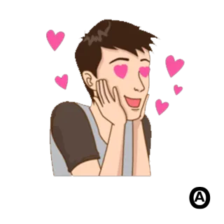 😗 amor, corazones, dibujos animados, afecto, emoción telegram sticker