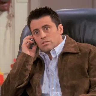 😳 Joey Tribbiani Friends joey tribbiani, friends, sitcom, série de tv, chocado, comédia telegram sticker