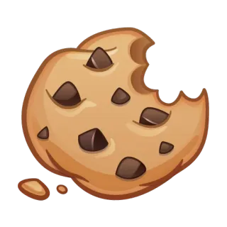 🍪 cookie, chocolate chip, dessert, sweet, food, baking telegram sticker