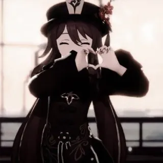 🥀 Hu Tao Genshin Impact Anime, Videospiel, Charakter, Lächeln, Herz, Süß telegram sticker