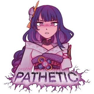 😡 PATHETIC animé, manga, autocollant, pathétique whatsapp sticker