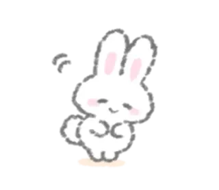 🐰 lapin, mignon, animal, kawaii, illustration, dessin telegram sticker