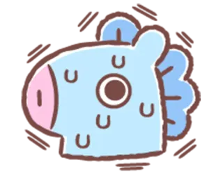 😰 Mang BT21 BT21, Mang, kpop, cartoon, cute, character telegram sticker
