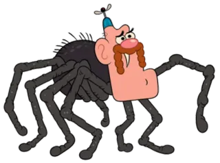 🐜 Uncle Grandpa cartoon, monster, spider, weird, funny telegram sticker