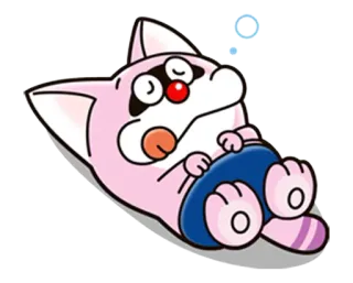 😪 猫, 眠い, 漫画, 動物 whatsapp sticker