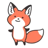 😐 лиса, животное, милый, мультфильм, дикая природа, млекопитающее telegram sticker