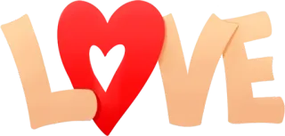 ♥ LOVE amor, coração, dia dos namorados, romance, relacionamento telegram sticker