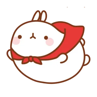 💨 bunny, rabbit, cute, molang, red telegram sticker