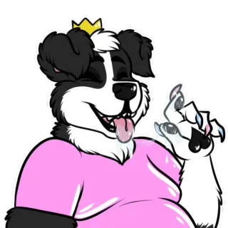 Mat the Colliebear telegram stickers