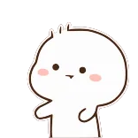 😫 mono, personaje, dibujos animados, blanco, sencillo, saludando telegram sticker