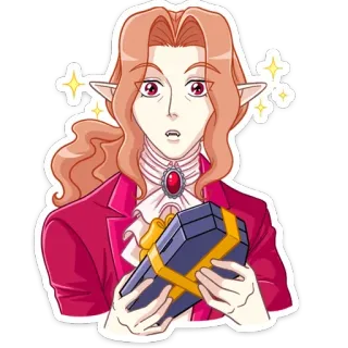 🎁 anime, cartoon, coffin, vampire, gift telegram sticker