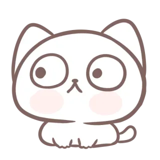 👀 gato, animal, fofo, adesivo, desenho animado telegram sticker