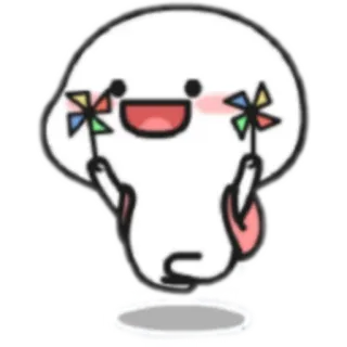 🎉 character, pinwheels, cartoon, funny telegram sticker