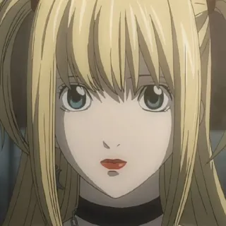 🍎 Misa Amane Death Note Anime, Mangá, Death Note, Misa Amane, fofa, garota, loira telegram sticker