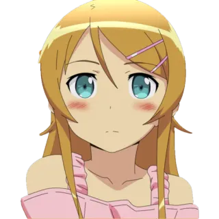 😳 Anime, Chica, Lindo, Dibujo animado, Personaje, Ilustración telegram sticker