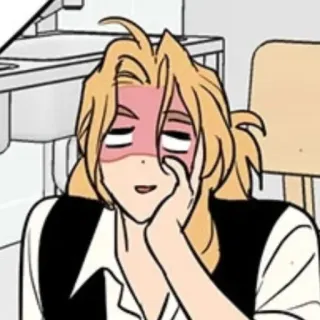 🙂 人, 金发, 动漫, 累, 无聊, 精疲力尽 whatsapp sticker