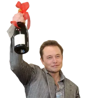 🍾 Elon Musk elon musk, empreendedor, tesla, spacex, garrafa, celebração telegram sticker