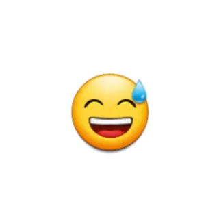 😅 emoji, suor, feliz, sorriso telegram sticker