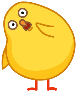 😗 chicken, bird, yellow, cute, cartoon telegram sticker