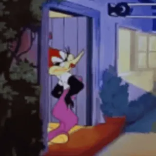 💄 Woody Woodpecker Kreskówka, Woody Woodpecker, Postać, Animowany, Humor whatsapp sticker