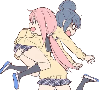 🙁 Anime, Personaggi, Cartoni animati, Trasportare, Uniformi scolastiche, Scioccato telegram sticker