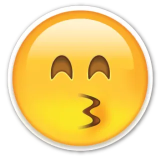 😙 Emoji, Bacio, Faccia, Giallo, Espressione telegram sticker