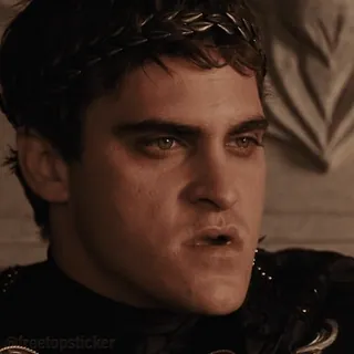 😠 Gladiator film, movie, historical, Joaquin Phoenix, Commodus, emperor telegram sticker