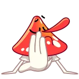 ✋ 버섯, 만화, 캐릭터, 손 telegram sticker
