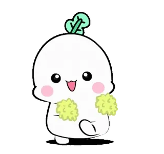 🥳 fofo, desenho animado, personagem, kawaii, ilustração, branco, mascote telegram sticker