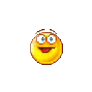 😜 Emoji, Vui vẻ, Mặt, Vàng, Hoạt hình whatsapp sticker