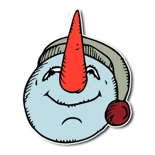 ☺️ снеговик, зима, рождество, праздник, мультфильм, морозный telegram sticker