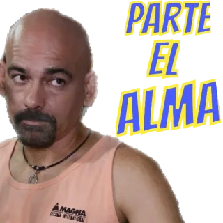 😳 PARTE EL ALMA мужчина, лысый, испанский, выражение, портрет telegram sticker