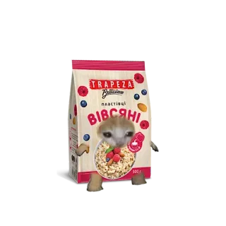 ❤️ Trapeza oats, cereal, food, cat telegram sticker