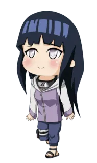 😊 Hinata Hyuga Naruto 애니메이션, 캐릭터, 닌자, 귀여운, SD, 팬아트 telegram sticker