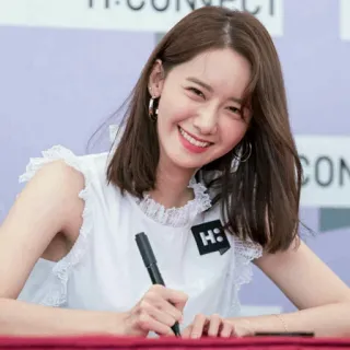 🕊 H-CONNECT mulher, sorriso, retrato, coreana, atriz, celebridade whatsapp sticker