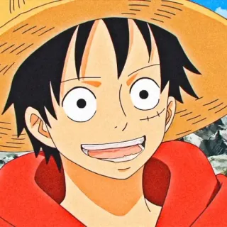 🥟 Monkey D. Luffy One Piece 动漫, 海贼王, 蒙奇·D·路飞, 路飞, 草帽, 海盗, 漫画, 卡通 telegram sticker