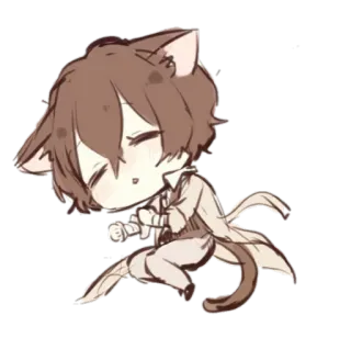 😴 gato, animal, chibi, fofo, anime telegram sticker