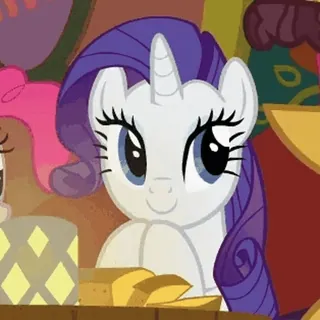 🙂 Rarity My Little Pony Rareté, My Little Pony, dessin animé, poney, amitié, magie telegram sticker