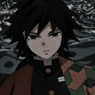 ⚠ Giyu Tomioka Demon Slayer Anime, Demon Slayer, Giyu Tomioka, Personaggio, Manga whatsapp sticker