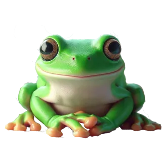 🌍 frog, animal, amphibian, green, cute, nature telegram sticker