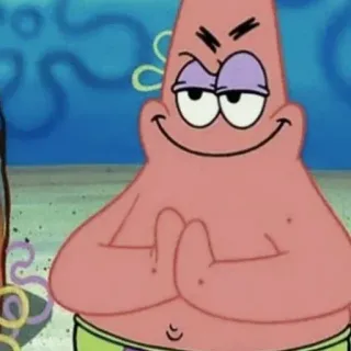 ✨ Patrick Star Spongebob Squarepants 派大星, 海绵宝宝, 卡通, 表情包, 邪恶, 计划 telegram sticker
