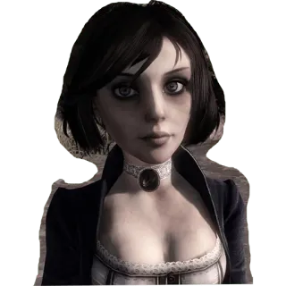😵 Elizabeth Bioshock Infinite bioshock, элизабет, видеоигра, персонаж, bioshock infinite telegram sticker