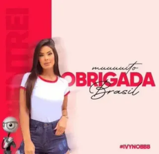 🌱 muuuuito OBRIGADA Brasil femme, merci, Brésil, Ivy Nobbb, Big Brother whatsapp sticker