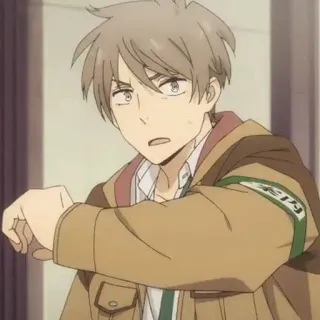 💵 監查内 anime, mężczyzna, brązowe włosy telegram sticker