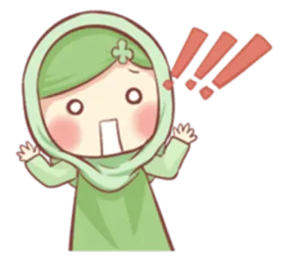 😱 Hidżab, Emoji, Islamski, Muzułmanin, Kobieta, Niespodzianka telegram sticker