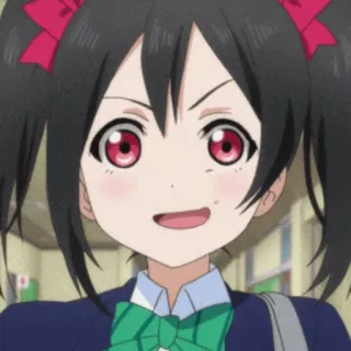 🎈 Nico Yazawa Love Live! Anime, Cartoon, Lächeln, Mädchen, Idol, Süß telegram sticker