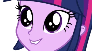 😍 Twilight Sparkle My Little Pony kartun, animasi, kuda poni, persahabatan, kilau, sihir, senyum, imut telegram sticker