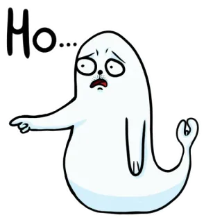 😕 Ho... тюлень, мультик, указывать, грустный, животное, милый, стикер telegram sticker