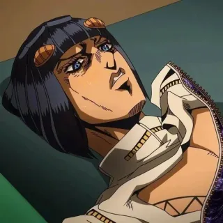 🥱 Bruno Bucciarati JoJo's Bizarre Adventure 애니메이션, 캐릭터, 죠죠, 브루노 부차라티, 갱스터 telegram sticker